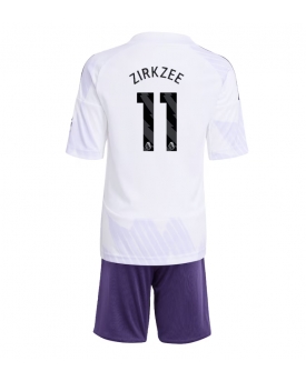 Billige Fotballdrakt Manchester United Joshua Zirkzee #11 Replika Bortedraktsett Barn 2025-26 Kortermet (med bukser)